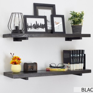 Square Tube Bracket Shelf | Kitchen, Coffee Bar, Bathroom, Living Room Organizer | Custom Wood Wall Shelf | Hardware Included