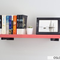 Square Tube Bracket Shelf | Kitchen, Coffee Bar, Bathroom, Living Room Organizer | Custom Wood Wall Shelf | Hardware Included