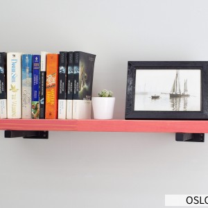 Square Tube Bracket Shelf | Kitchen, Coffee Bar, Bathroom, Living Room Organizer | Custom Wood Wall Shelf | Hardware Included